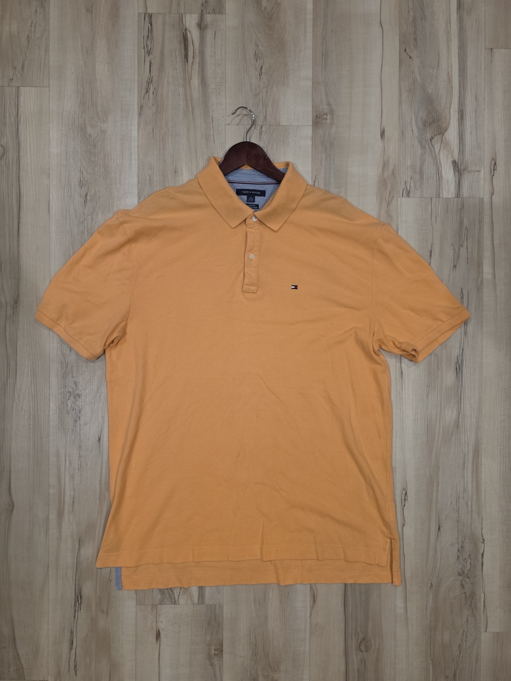 Tommy Hilfiger Men's Peach-Orange Polo Shirt